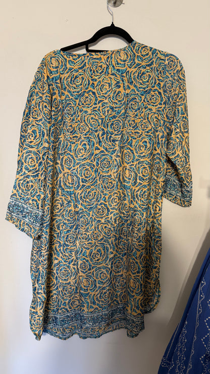 Vestido Kiran – Turquesa Dorado