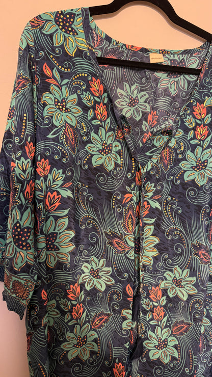 Vestido Kiran – Azul Petróleo