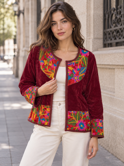 Chaqueta Jaipur Velvet - Rojo 11