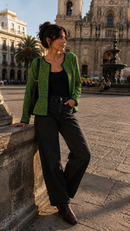 Chaqueta Meera - Olas Verdes