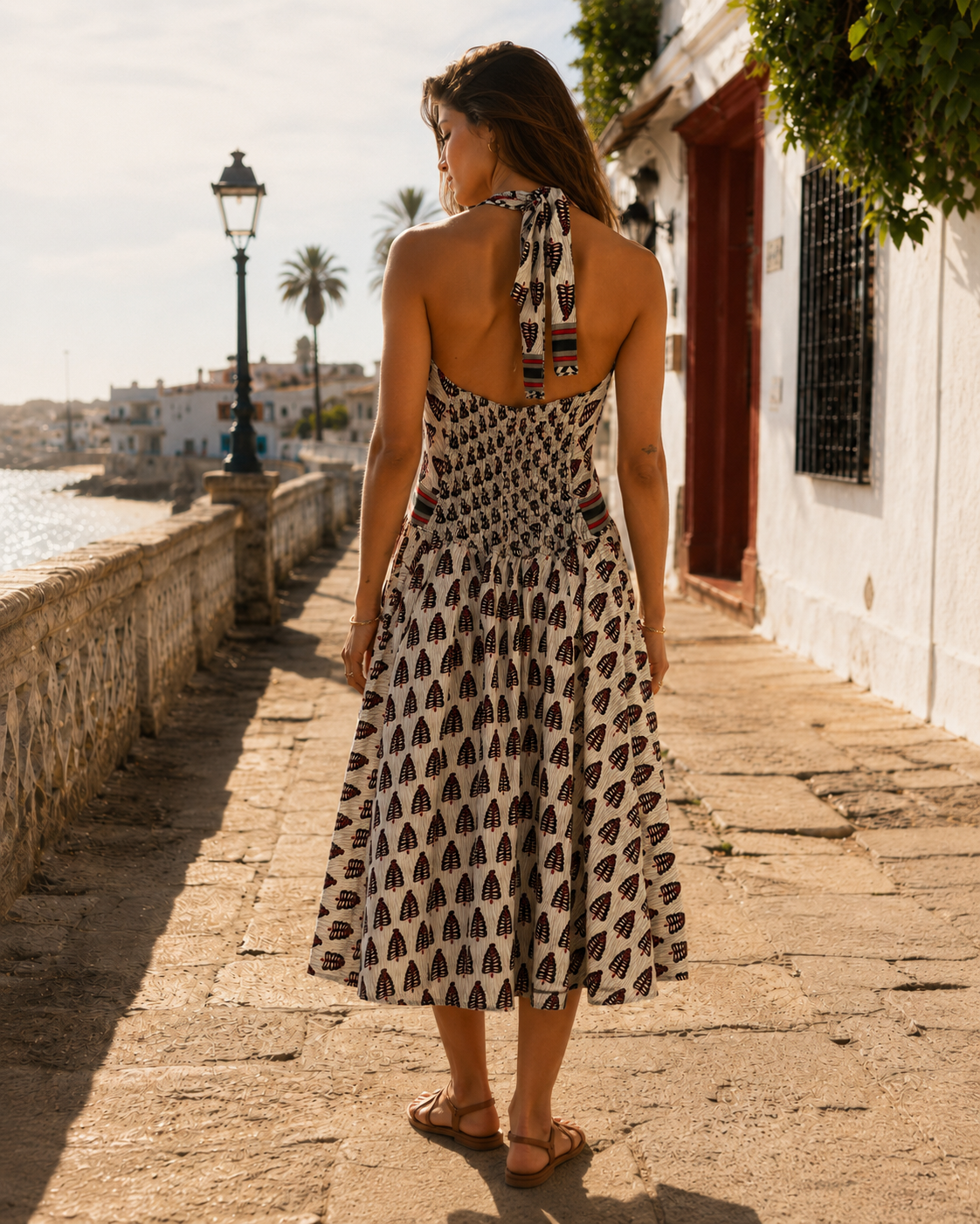 Vestido Diya - Marfil Terracota