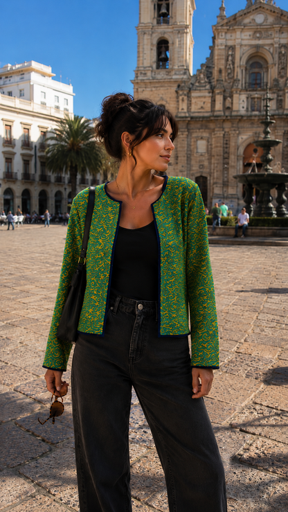 Chaqueta Meera - Olas Verdes