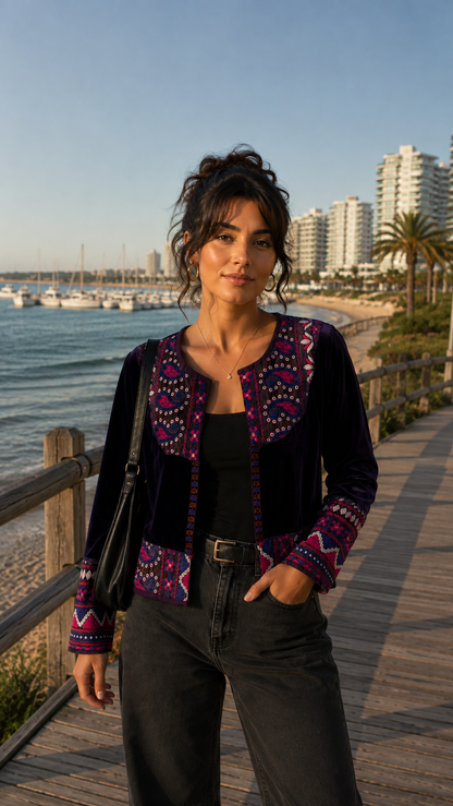 Chaqueta Jaipur Velvet - Violeta 8