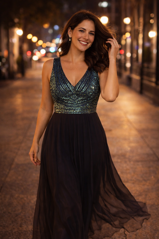 Vestido Esmeralda Tornasol
