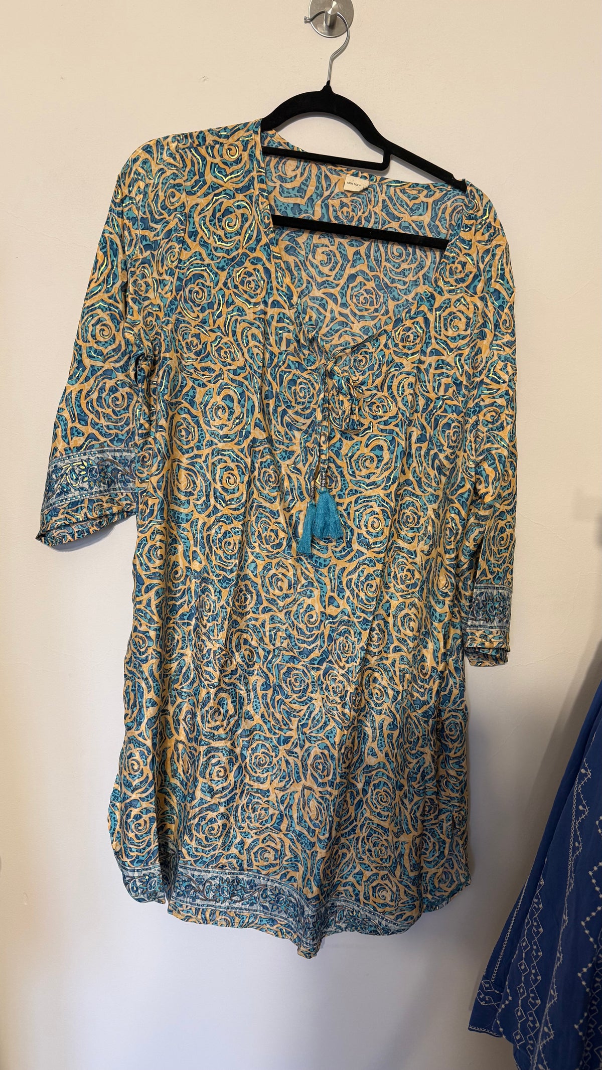 Vestido Kiran – Turquesa Dorado