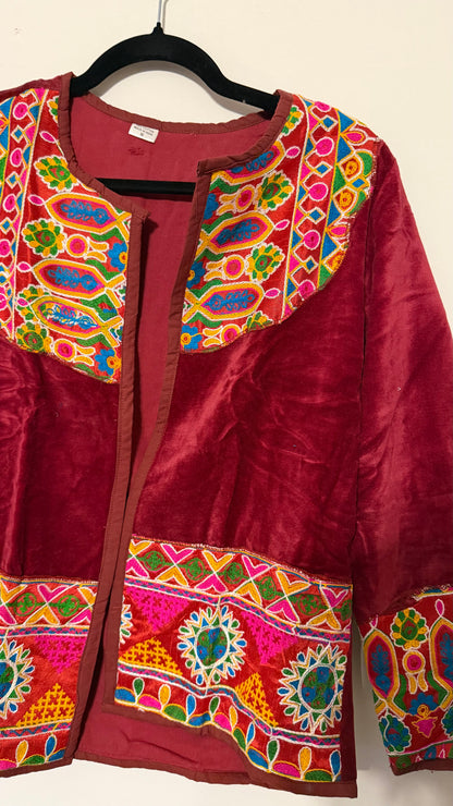 Chaqueta Jaipur Velvet - Rojo 6