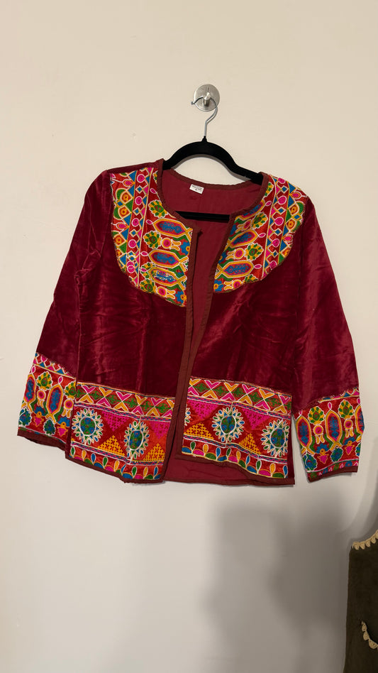 Chaqueta Jaipur Velvet - Rojo 6
