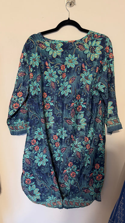 Vestido Kiran – Azul Petróleo