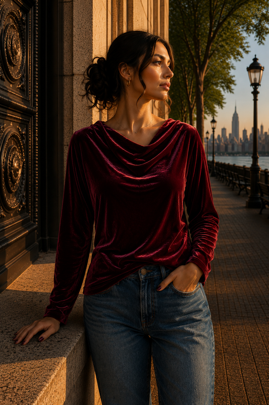 Blusa Kiara - Rojo Intenso