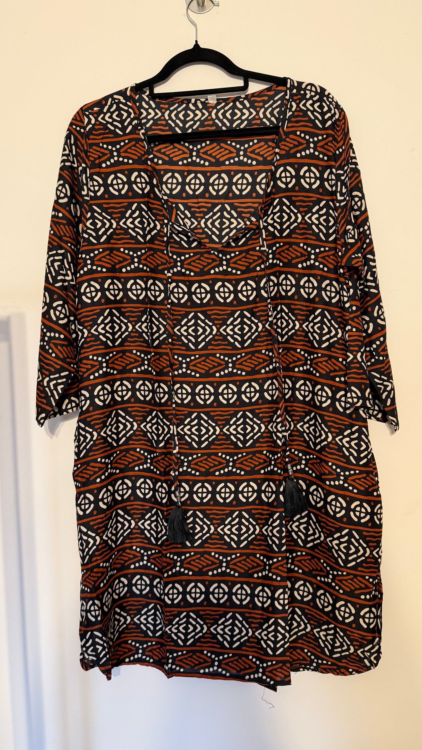 Vestido Kiran Cotton - Terracota Negro