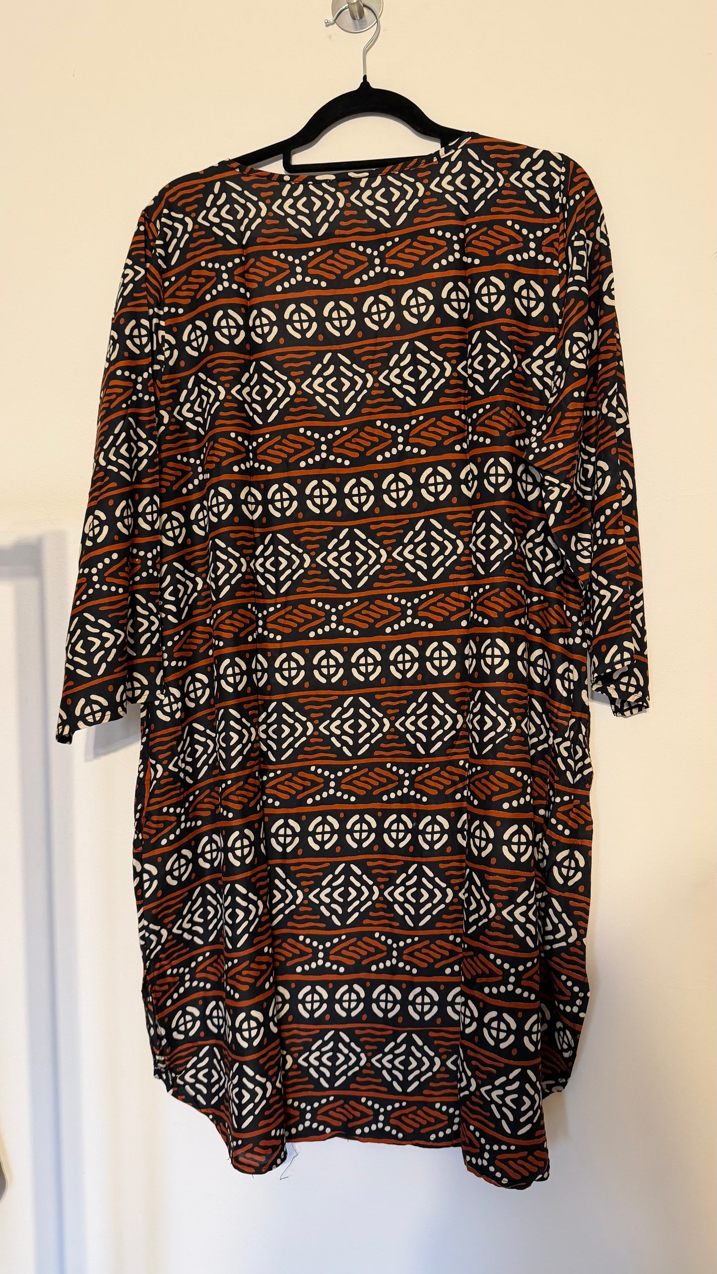 Vestido Kiran Cotton - Terracota Negro