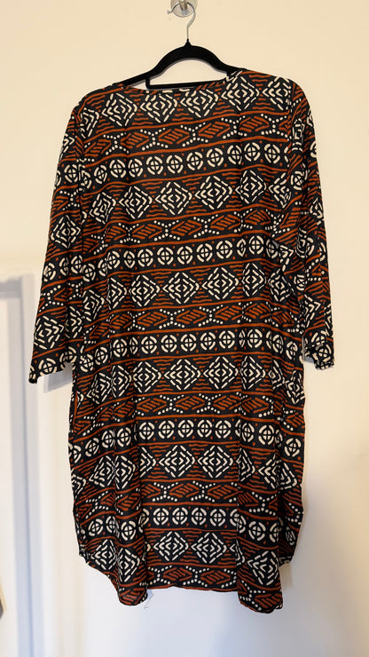 Vestido Kiran Cotton - Terracota Negro