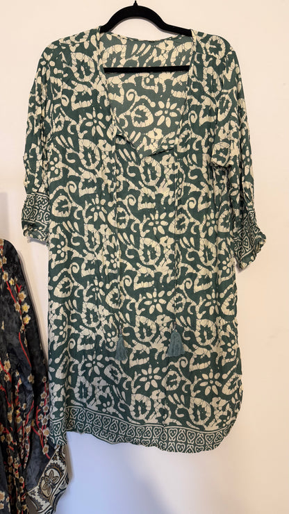 Vestido Kiran Cotton - Verde Salvia