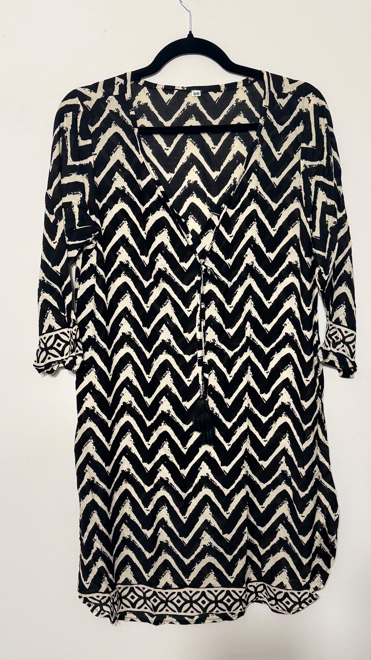 Vestido Kiran Cotton - Negro Marfil