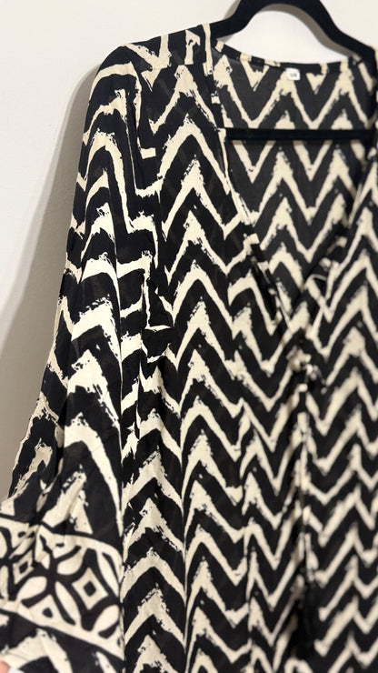 Vestido Kiran Cotton - Negro Marfil