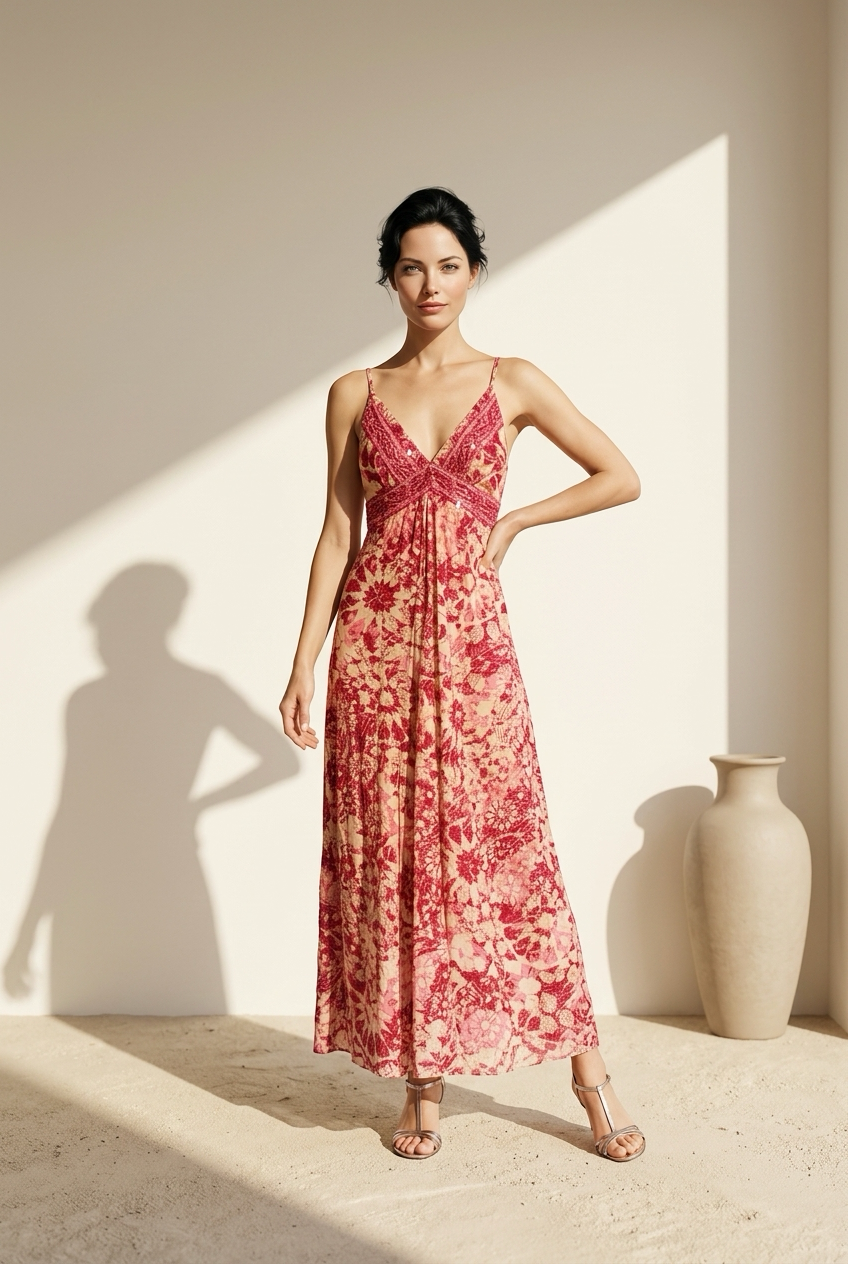 Vestido Anika - Terracota Floral