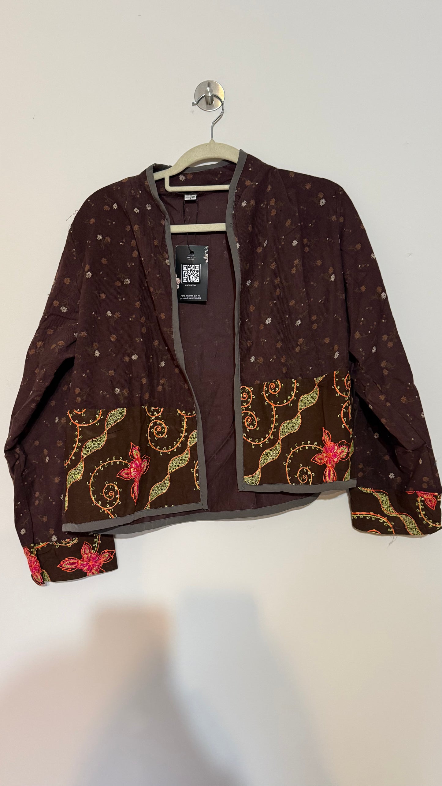 Chaqueta Nayla - Marron Flores 4