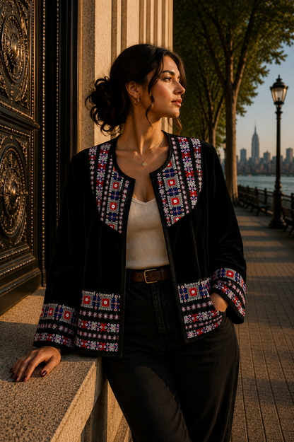 Chaqueta Jaipur Velvet - Negro 5