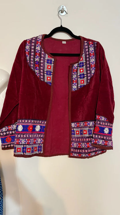 Chaqueta Jaipur Velvet - Rojo 1