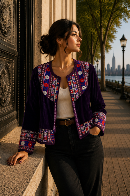 Chaqueta Jaipur Velvet - Violeta 4