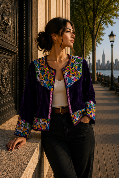 Chaqueta Jaipur Velvet - Violeta 5