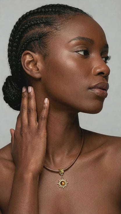 Collar Surya – Energía dorada