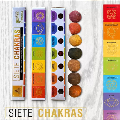 Bombas Sahumadoras 7 Chakras – Pack 7 Días